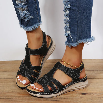 Rosenau™ | Leder Sandalen mit Fußgewölbeunterstützung für Frauen