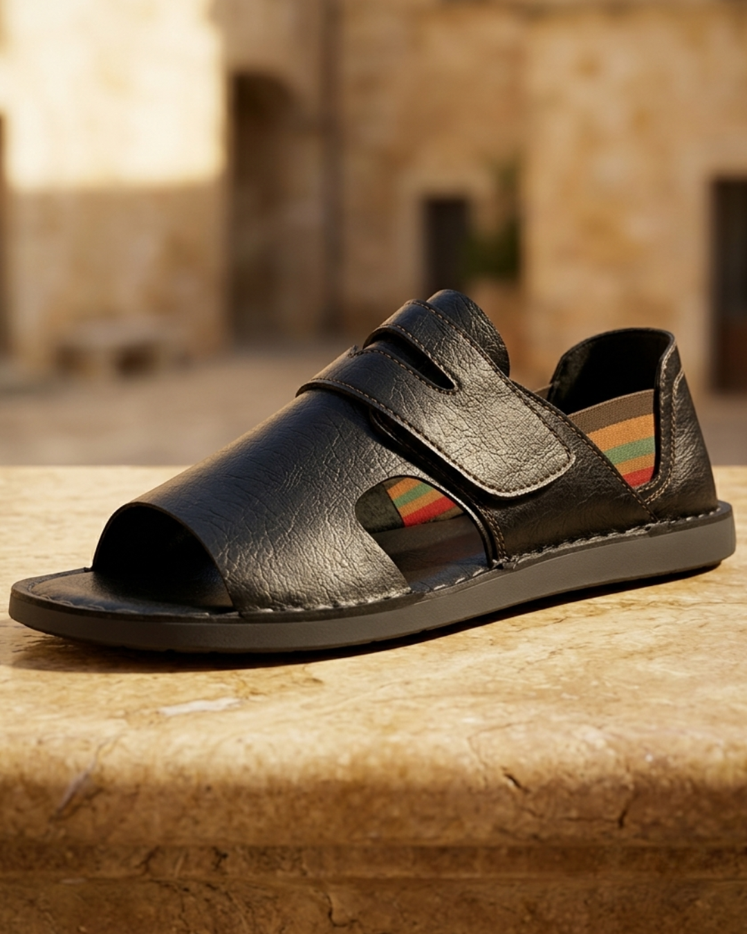 Rosenau | Herren Orthopädische Ledersandalen