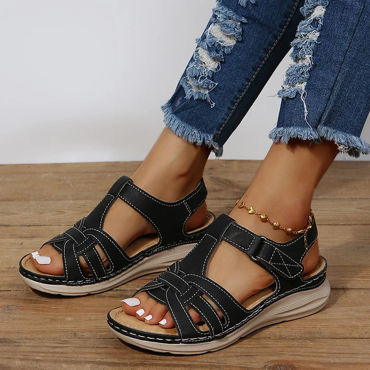 Rosenau™ | Leder Sandalen mit Fußgewölbeunterstützung für Frauen