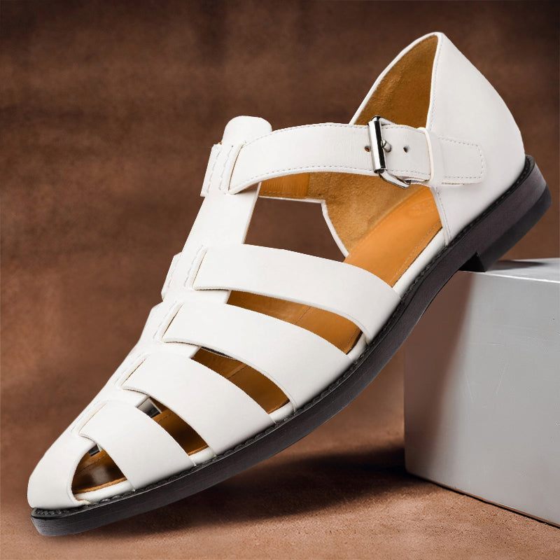 Rosenau | Leder Fischer Sandalen