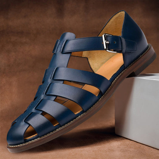 Rosenau | Leder Fischer Sandalen