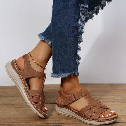 Rosenau™ | Leder Sandalen mit Fußgewölbeunterstützung für Frauen